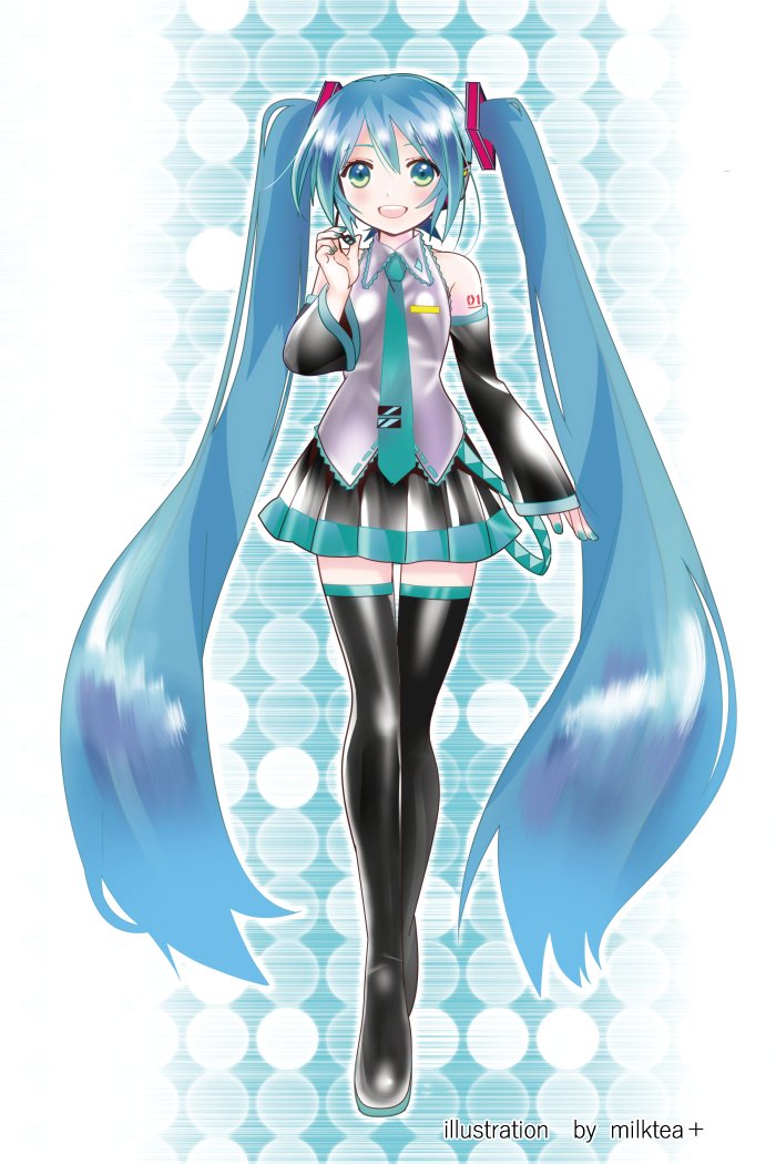 初音ミク 「初音ミクさん。 」|milktea＋のイラスト