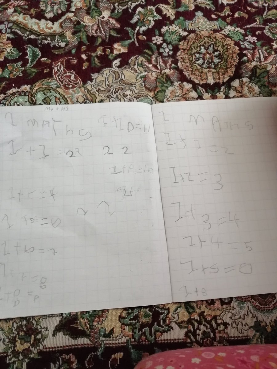 dima_kheder's tweet photo. Ema did some Maths and even wrote her name. https://t.co/0PNg8qVfNj