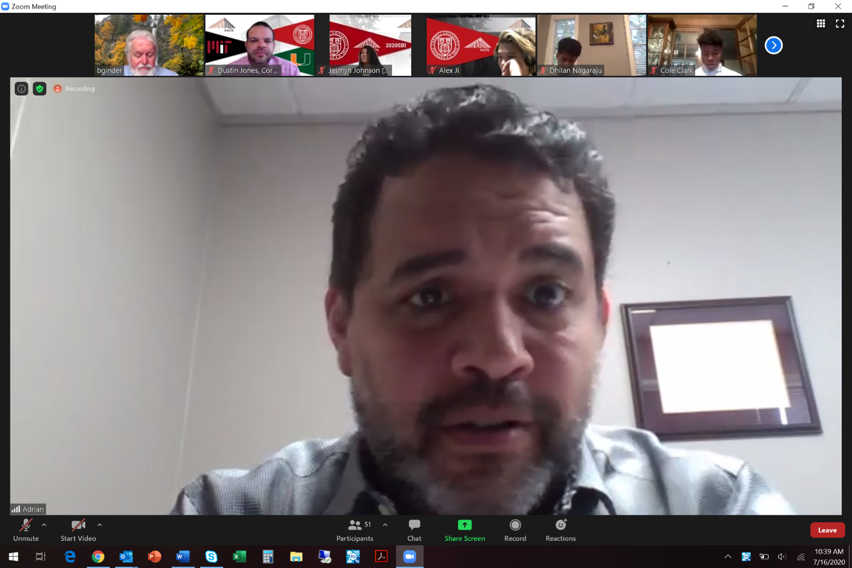 SIORglobal's tweet photo. Today's the end of another successful #REEXSummerPrograms! Yesterday, Adrian Arriaga, SIOR, & @keydet1971 spoke to 47 HS students about opportunities in #CRE, & challenges of #COVID19. #SIOR & the #SIORFoundation were honored to be involved - thanks #REEC & #REEX! https://t.co/ynpwgTukYL