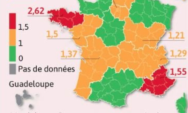 TV83info's tweet photo. #COVID19  notre région Provence-Alpes-Côte d'Azur passe en "rouge" avec 1,55 personne contaminée par un malade. #Vigilance #gestesbarrieres si non ... c'est retour sur le canapé !! https://t.co/eFJQHEmHEV
