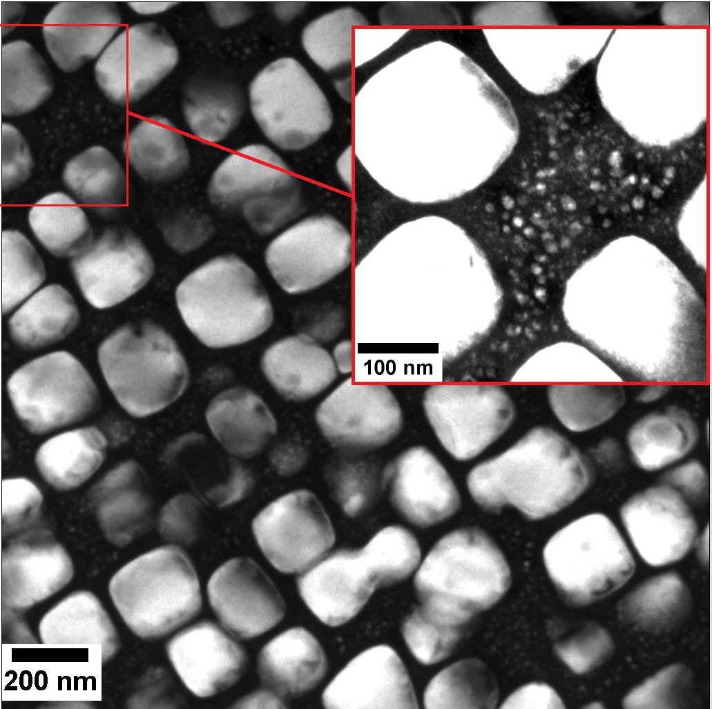 amanzoni2's tweet image. So the other day I was working with my favorite cool tool (aka #transmissionelectronmicroscope) and I caught my cubes being bad at #SocialDistancing. Turns out baby cubes are tiny potatoids. #scienceart #highentropyalloy #cubesrule #secondarygammaprime