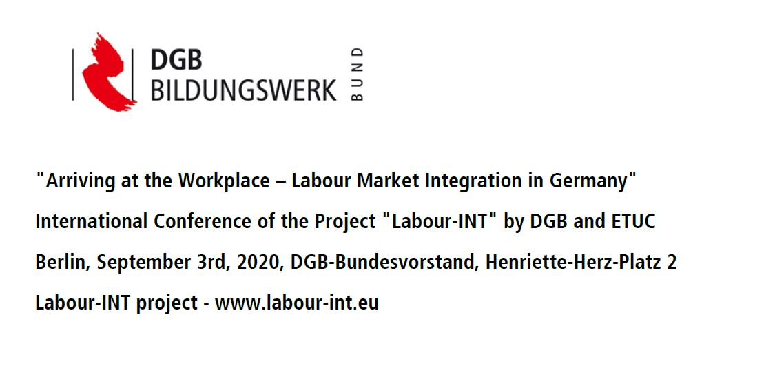 UnionMigrantNet's tweet photo. On 03/09:An online Conference is organised by our partner @dgbbw in the framework of the #LabourInt 2 Project. The Conference will focus on the Labour Market Integration of newly arrived immigrants in Germany.
Translation in ๐ฌ๐ง๐ฉ๐ช
Register here by 10/08 https://t.co/BXAVQNgAZT https://t.co/Kzzrsj6Whr