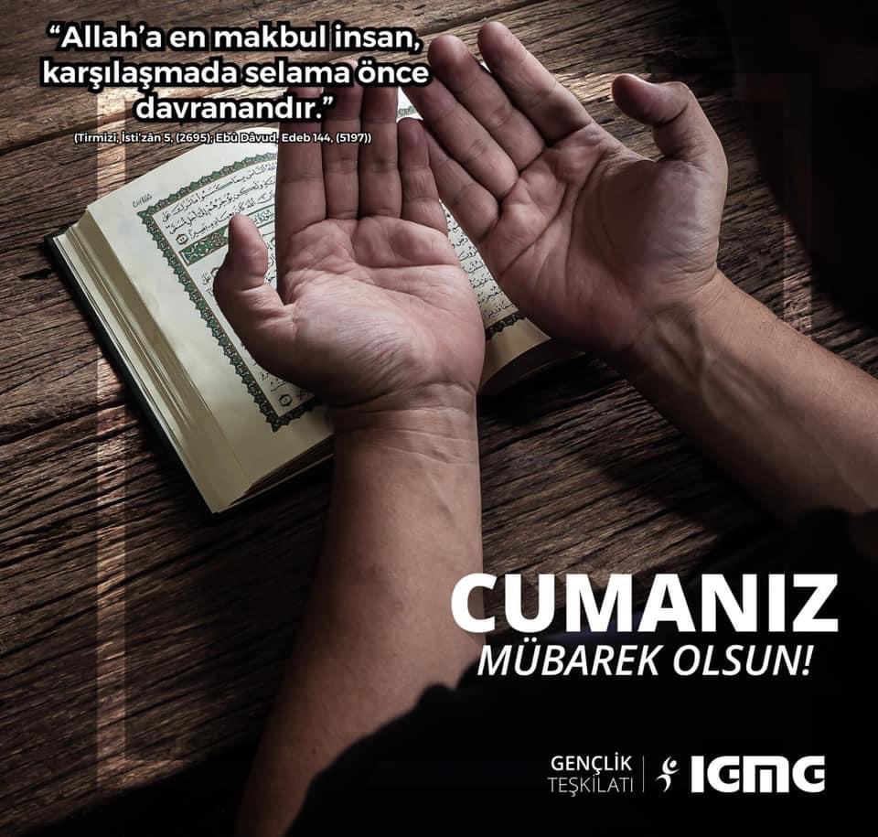 hayırlı cumalar: 🌙 “Allah‘a en makbul insan, karşılaşmada selama önce davranandır.” (Tirmizî)

#igmggenclik #igmg #genclik #cuma #cumanizmubarekolsun <a href="/igmgorg/">IGMG</a> <a href="/igmgkt/">IGMG Kadınlar Teşkilatı</a> <a href="/igmgorgkgt/">IGMG Kadınlar Gençlik</a> <a href="/igmggenclik/">IGMG Gençlik</a>