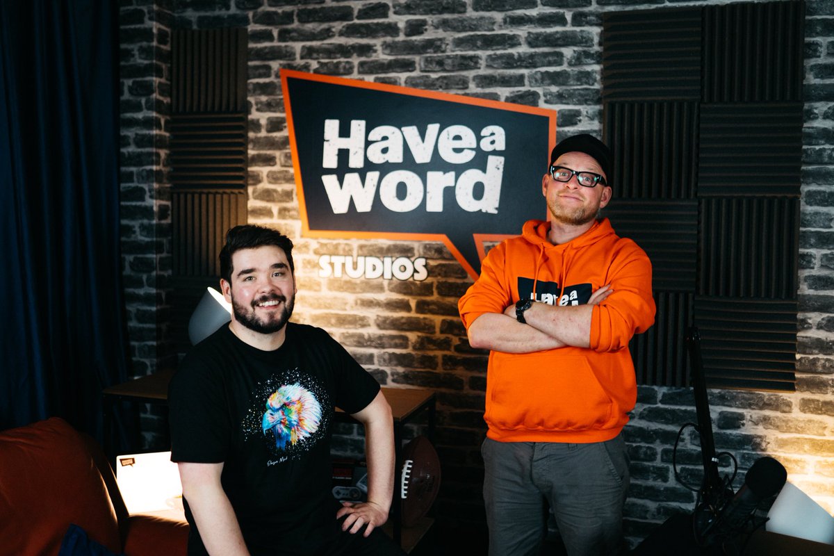 adamrowecomedy's tweet image. Welcome to Have A Word Studios. @Haveawordpod @DanHasAPodcast