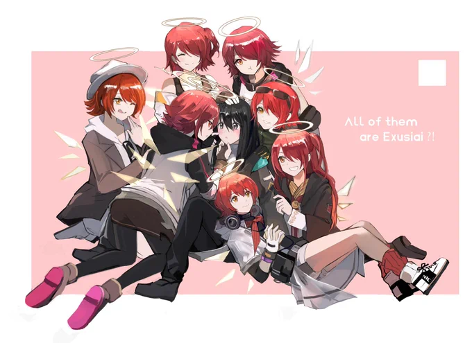 All of them are Exusiai?! #明日方舟 #アークナイツ #能天使 #エクシア(アークナイツ) #EXUSIAI #ドクター(アークナイツ) #能博 https://t.co/mBmEX9PwNZ 