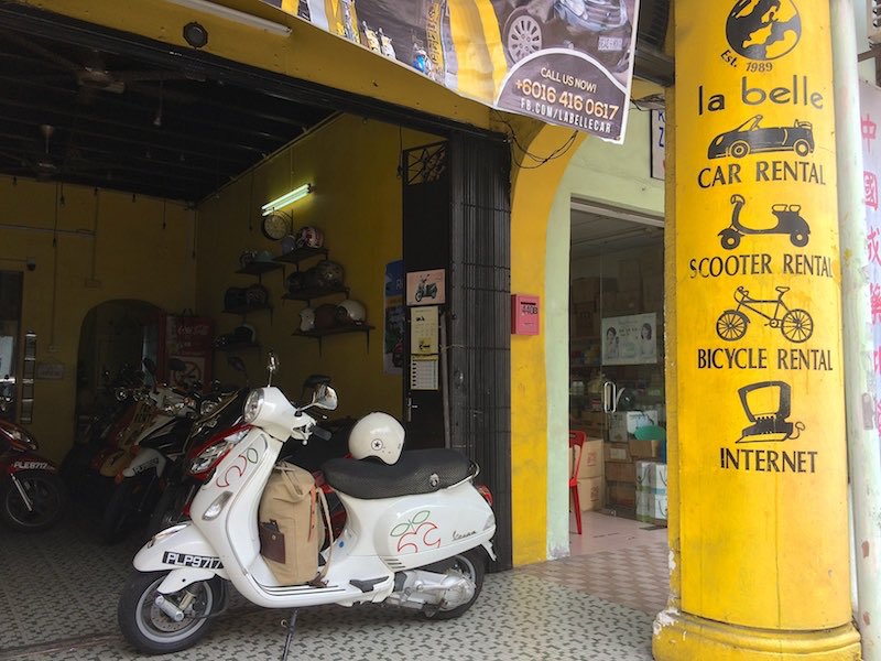 Its best to rent bikes or scooters because the streets are narrow and not many parking spots. Or just walk and lose the calories you bouta gain in Penang