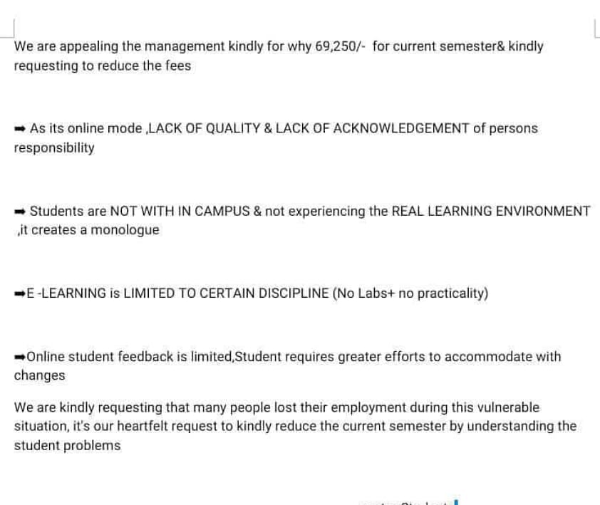 MuniPodili's tweet photo. Please do consider our student problems regarding fees.
@SastraUniv
@SVaidhyasubrama
#reducefeepressure
#reducefeesinpandemic https://t.co/C8yaZ1Ze5y