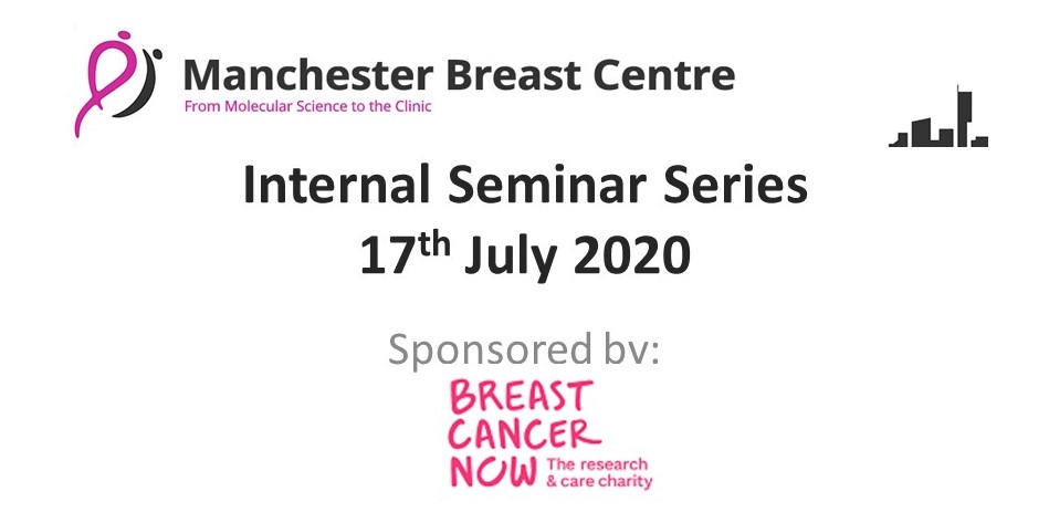 MCRBreastCentre's tweet photo. We are thrilled to be hosting our first online Internal Seminar Series this afternoon, an opportunity for researchers at all levels from the Manchester Breast Centre to share their work, learn from, and network with each other #MBCISS2020 @BreastCancerNow @MCRCnews @TheChristie https://t.co/pmfDE5D4WW