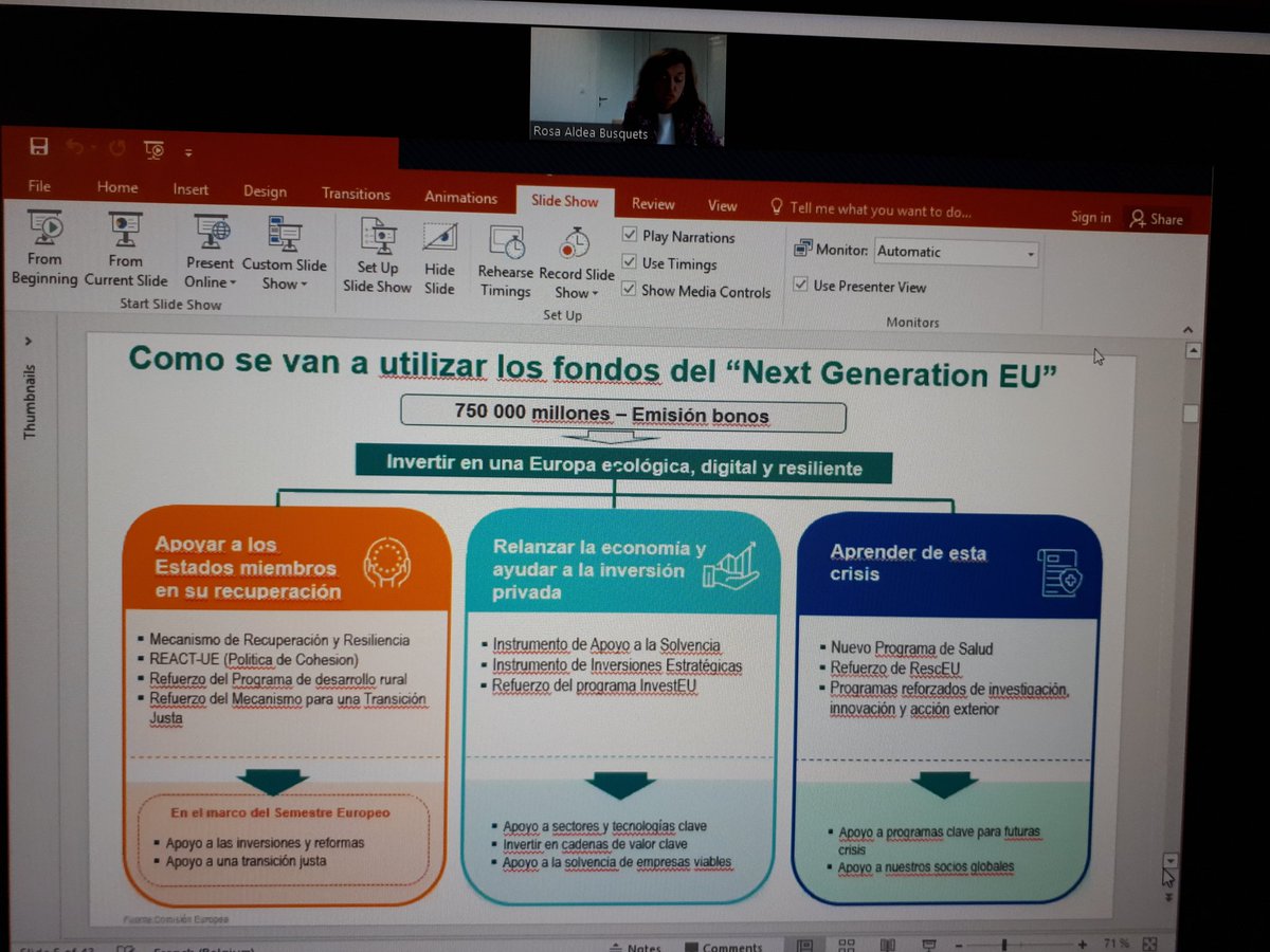 Assistint a la presentació del Pla de recuperació per a #Europa #NextGenerationEU, amb 3 pilars:
📍Mecanisme de suport als Estats membres (subvencions+prèstecs)
📍Ajudar les empreses
📍Aprendre de la crisi