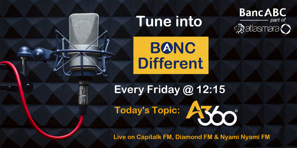 BancabcZW's tweet photo. It's time for another episode of #BancDifferent with host
@jeffreydanai airing at 12:15 on @capitalkfm @diamond1038FM @NyamiNyamiFM
On today's show, we have our Senior Sales Manager - Rufaro Hatendi to talk about how you can open an account instantly on the #A360 App!
Tune In! https://t.co/g9ZdL5m6ZL