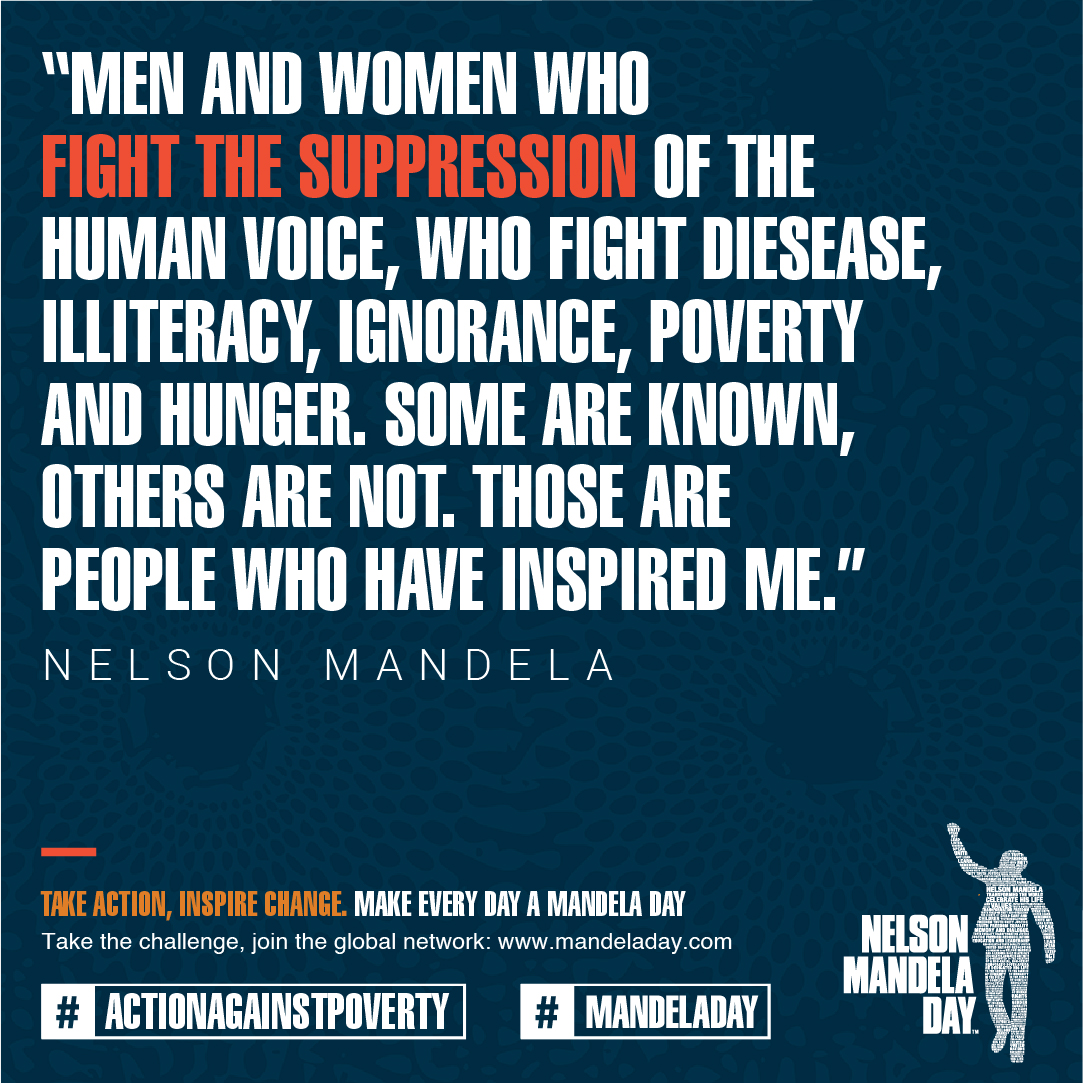 MasteringDigit2's tweet image. Happy International Mandela Day!

In these trying times, it is more important to honour Madiba&apos;s life and celebrate his legacy of compassion and generosity by giving back to our local communities 🙌
➡️mandeladay.com

#MandelaDay2020 #ActionAgainstPoverty #InspireChange
