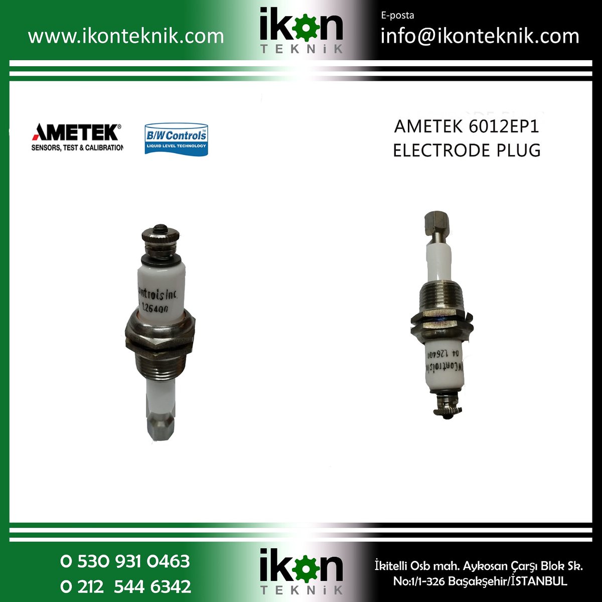 TeknikIkon's tweet photo. AMETEK BW CONTROLS 6012EP1 Electrode Plug (Seramik Kaplama Buji) #ikonteknik #ametek #bwcontrols #otomasyon #automation #electrode #buji #sensor #sensör #engineering #mühendis #industrial #endüstriyel #spareparts #yedekparça #machine #safetyswitch #brake #makine https://t.co/oalKwinYkX