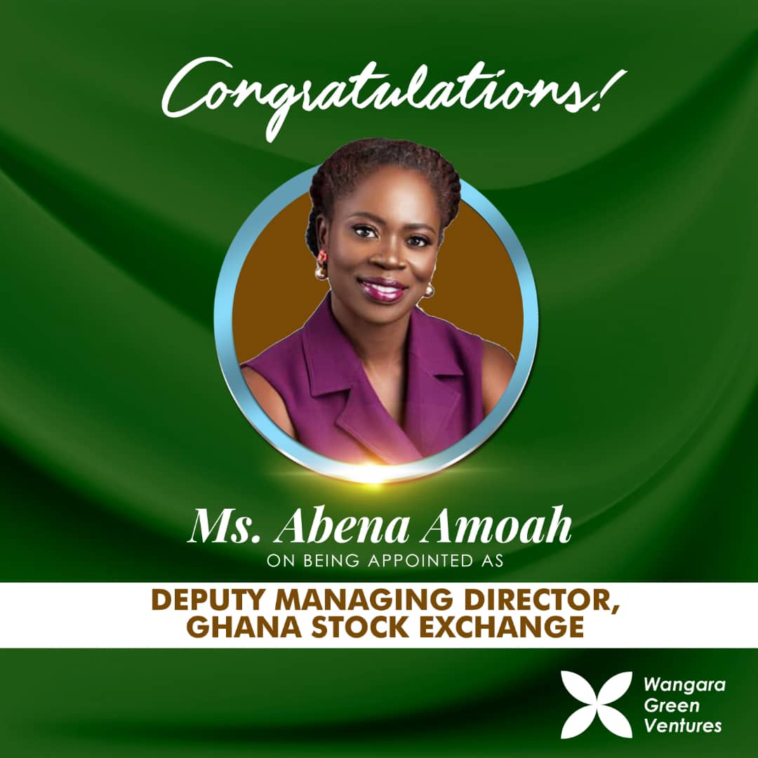 WangaraGreen's tweet photo. Wangara Green Ventures celebrates you Ms. Abena Amoah. Congratulations and best wishes! https://t.co/yNlbpSTIXF