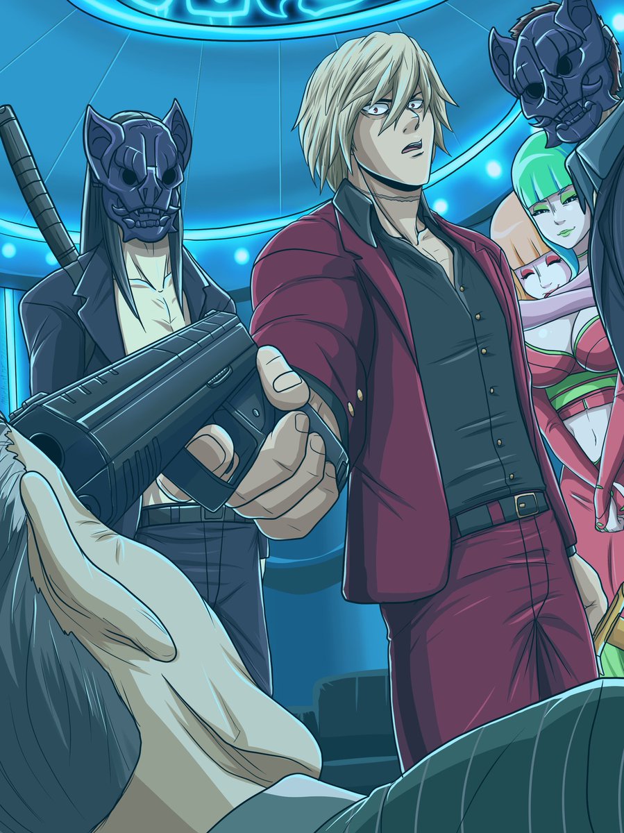 Ninja_8004's tweet photo. More Bat Clan art work for you guys. Here we have Giichi disposing some of his competition.
#giichi #shattered #ichigo #suika #anime #manga #ninja #illustration #illustrator #Digital #digitalart #animeart #Animes #originalcharacter https://t.co/13xKRa2LeN