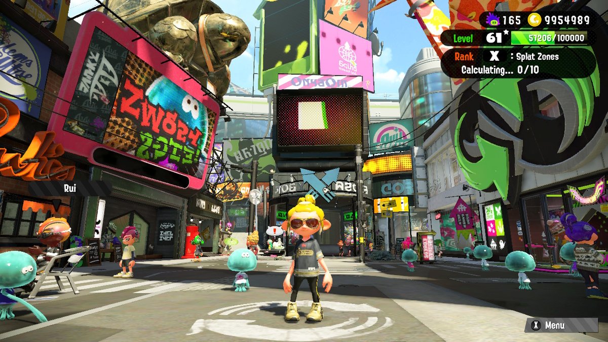Checkers_splat's tweet photo. Rocking the black and gold of #TeamCheckers for #FiretailFashion #Splatoon2 #NintendoSwitch https://t.co/wrFUy8cutC
