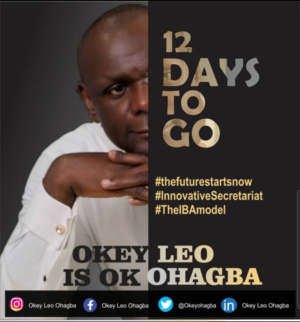 Okey_Ohagba's tweet photo. Inventing the IBA model Secretariat, with robust e-governance structure is prime on our agenda for the NBA. 

 Support my VISION !
 Let's E-INNOVATE !!
 Together WE CAN

#InnovativeSecretariat #InnovativeBar 
#TheIBAmodel 

https://t.co/pBVNBnu4OB https://t.co/sov70h4IKV