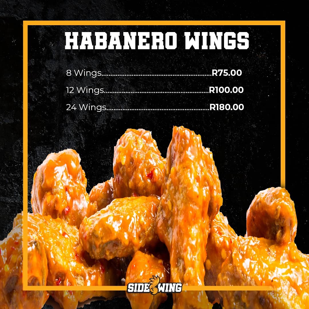 SideWing17's tweet photo. We open at 12:00-19:00. Please see this weeks NEW MENU. Please order using the template as a guide when hungry (no pre orders) as incorrect orders could result in wastage . https://t.co/wb3pOkL4NN