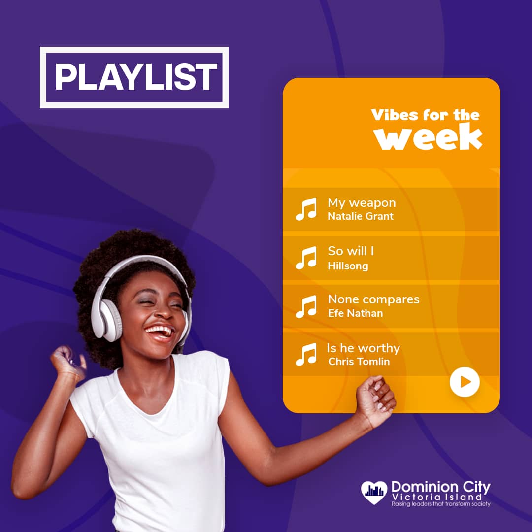 Dominioncityvi's tweet image. Get your groove on with these cool songs we've put together for you.

Check them out and enjoy!

#playlistday #dominioncityvi #midweekservice #raisingleadersthattransformsociety #sundayservice #breakthrough #worshipjams #praisejams
