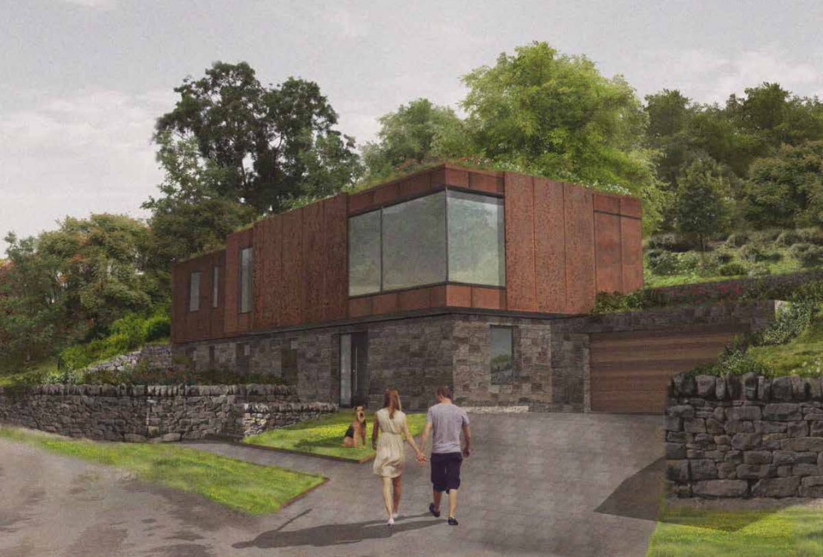 adamdgreenfield's tweet photo. New home coming soon .. #rock #oldquarry #cantilevers #greenroofs #upsidedownliving #cortensteel @lathamstweet @ElliottWood_ https://t.co/HE53D9IwKp