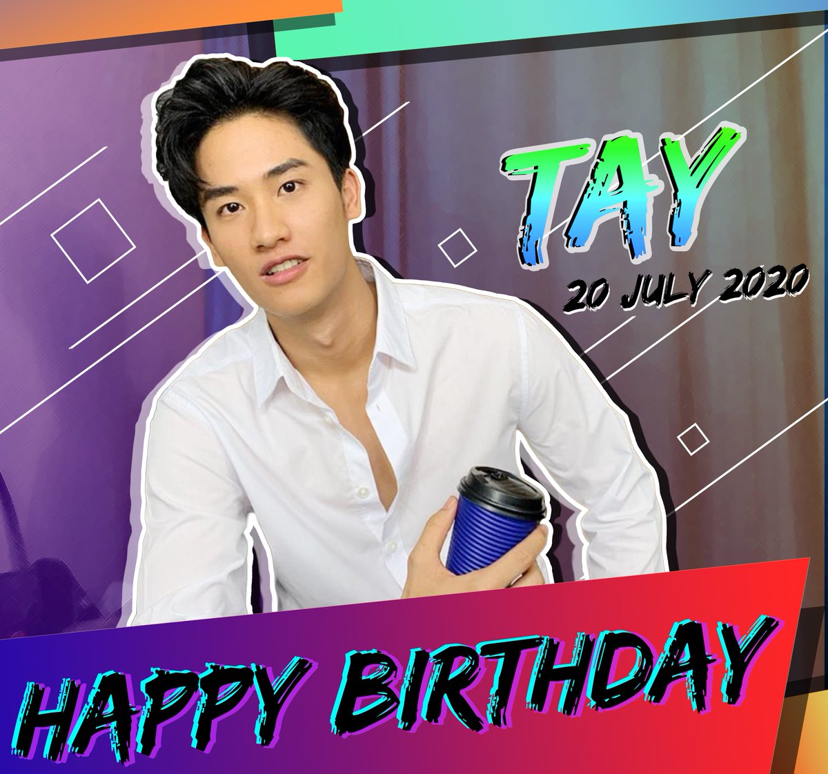 GMMTV's tweet photo. Happy Birthday เต ตะวัน  @Tawan_V สุขขี สุขขัง มีพลัง 
มีแต่ความสุขความเจริญจ้า
#GMMTV https://t.co/5IPnOXEv1F
