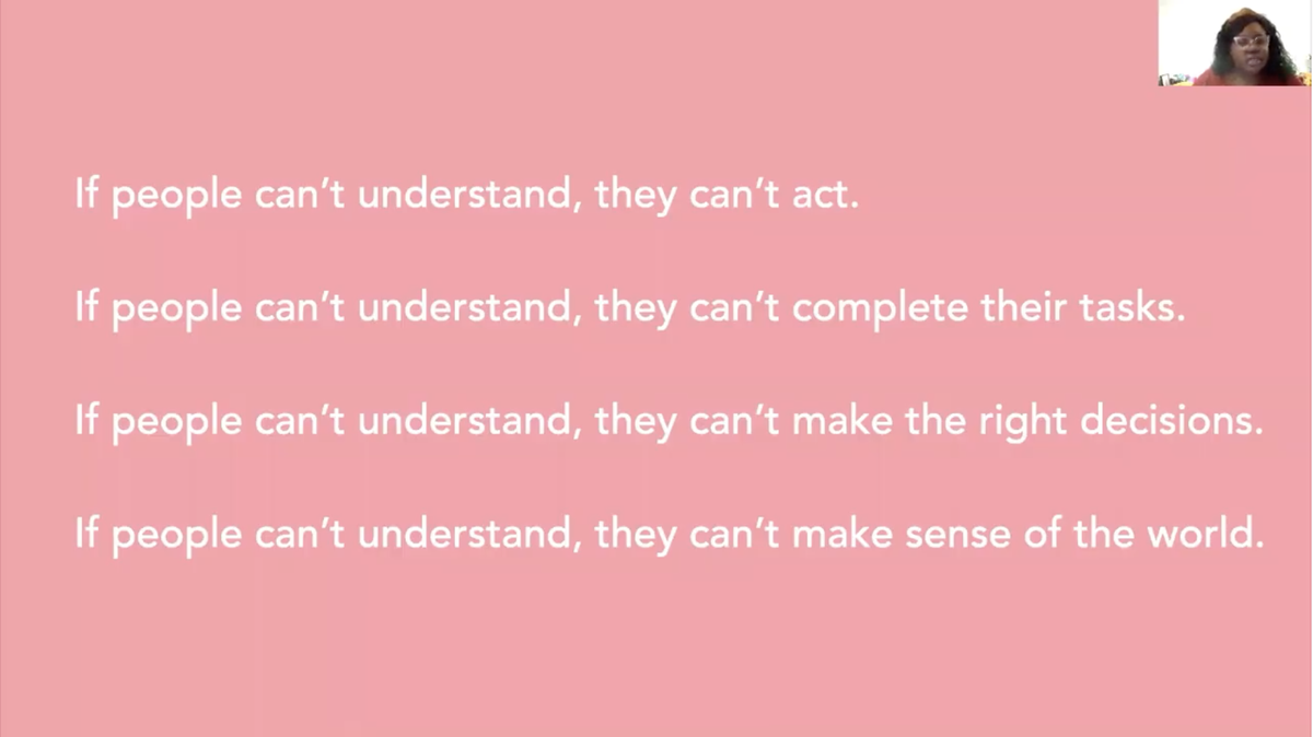 people4research's tweet photo. There's so many brilliant takeaways from @candiwrites' #UXBristol talk, we don't even know where to start...

Because we work in #UserRecruitment, this resonated with us the most: give people time + space to test #content (#unmoderated testing works quite well).

#contentdesign https://t.co/oOr8cpHAjJ