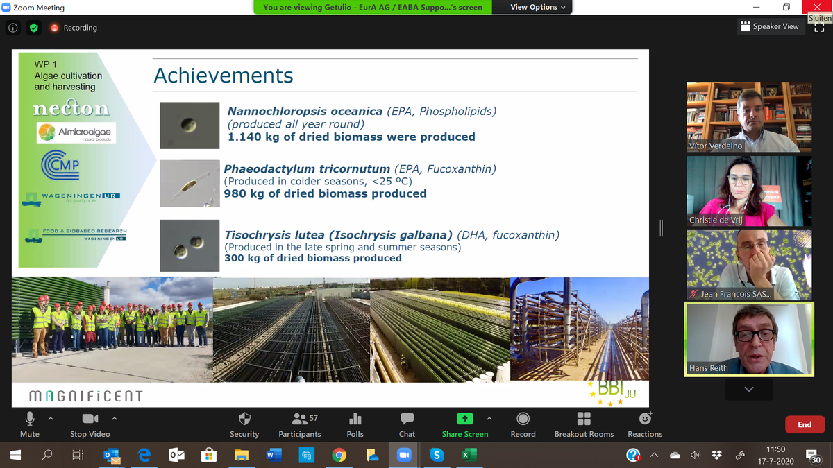 EABA_Algae's tweet photo. Fruitful morning! Reference Project Session brings also @MagnificentAlg1 presented by Hans Reith @WUR at
@EABA_Algae Flash #Webinar: EU Programmes and Opportunities in the #algae #biomass sector. @Buildingonevent @Phytobloom #Nannochloropsis #Phaeodactylum #Isochrysis #microalgae https://t.co/2V9Vt4wWZF