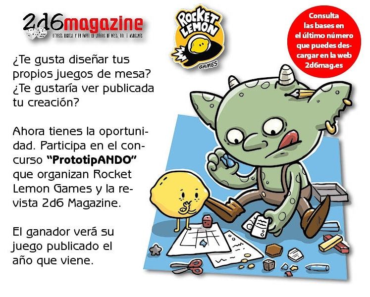 rocketlemon's tweet photo. ¿Te gustaría ver publicado tu juego de mesa?
Participa en el concurso #PrototipANDO, que organizamos junto a @2d6Magazine 😀

Tienes todos los detalles en el último número de la revista que encontrarás en este enlace 
https://t.co/XvkQ455vDW
¡Anímate y participa!
🚀🍋 https://t.co/nUXPeewsfn