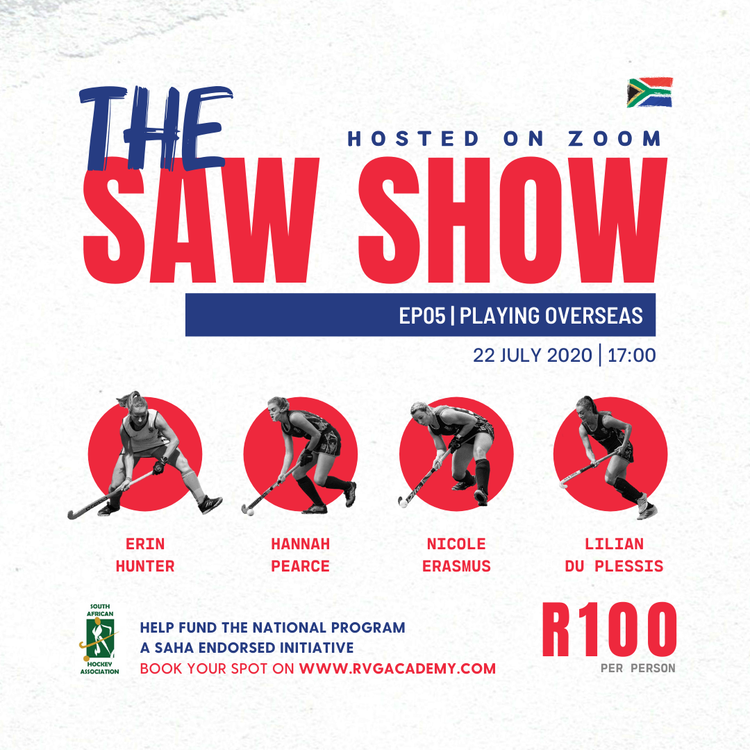 🔥 THE SAW SHOW EPISODE 05 🔥⁠
⁠
Topic: Playing Overseas
Date: 22 July 2020⁠
Platform: Zoom⁠
Cost: R100⁠

👉 Book at bit.ly/2OziuXP
⁠
💸 Funds raised will go toward our national program 🙏⁠
⁠
#hockey #fieldhockey #hockeyplayer #thesawshow #hockeywebinar