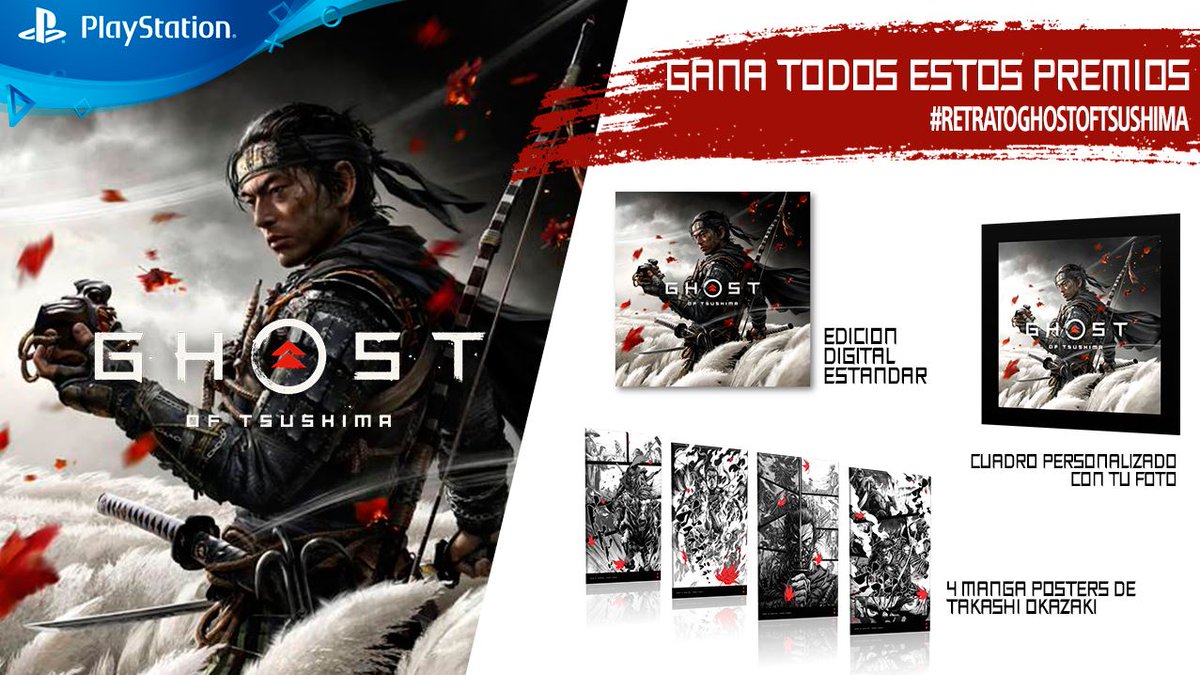 IGN_es's tweet photo. Sorteamos un copia digital de #GhostOfTsushima, un key art personalizado con tu rostro en lugar de Jin Sakai y 4 pósters diseñados por Takashi Okazaki

➡️Sigue @IGN_es y @PlayStationES 
🔁RT y responde con #RetratoGhostOfTsushima qué eliges, ¿Samurái o Fantasma? 

⏰Hasta 19/7 https://t.co/WpYvsXMMY7