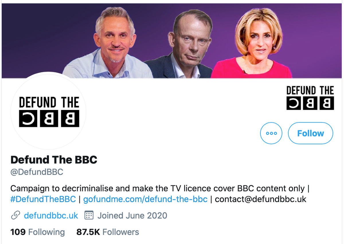 Guido is a leading supporter of  #DefundTheBBC, a real and growing phenomenon - it’s gone from the fringes of far-right discourse to the centre of the Conservative Party and ‘mainstream’ right-wing media. It’s rooted in the idea that the BBC has a hopeless left-wing bias.