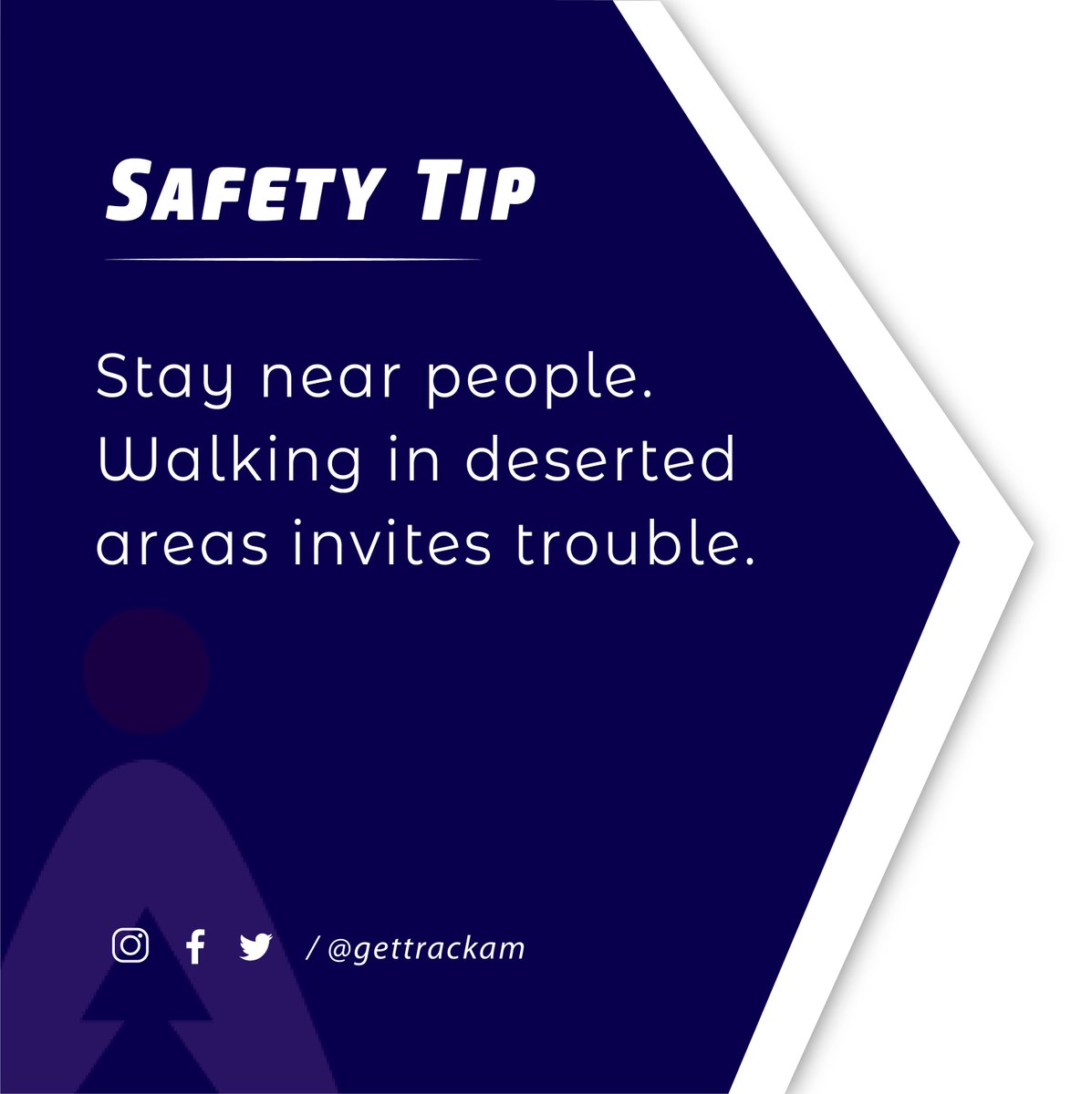 gettrackam's tweet photo. Always avoid shortcuts. A large amount of emergency cases occur from people exploring dark, unrecognized areas in a community. Stay informed and stay away from danger. Also, do not forget to #GetTrackAm https://t.co/8C8Tah2Zcu