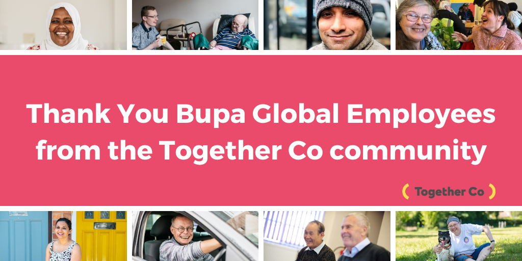 HelloTogetherCo's tweet photo. A huge thank you to @BupaGlobal employees in #Brighton who helped nominate @HelloTogetherCo for a £5k emergency grant from @BupaFoundation. We're incredibly grateful for your kindness + generosity. It enables us to support many more people across our city https://t.co/5SuJDcgVy4 https://t.co/2MHuzxFt7k
