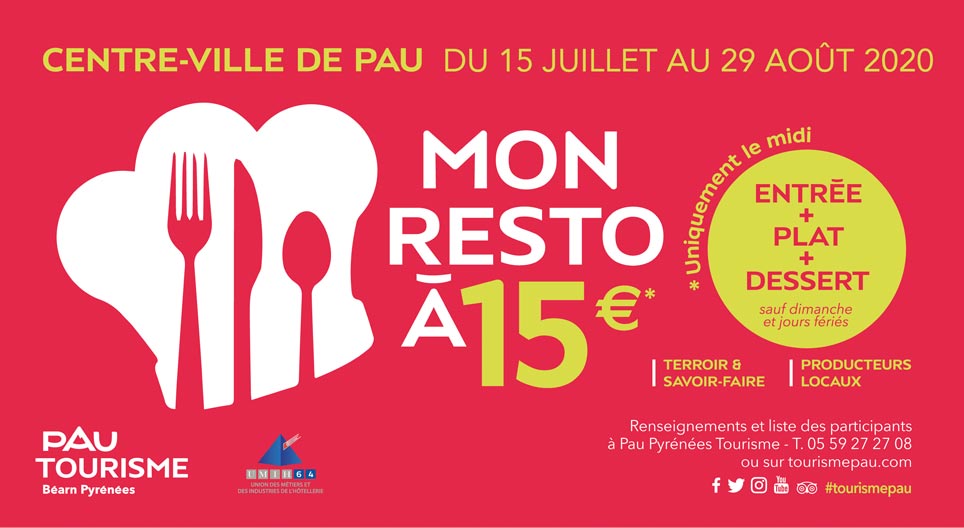 Ville_Pau's tweet photo. 😋 Cet été, profitez d'une pause gourmande au centre-ville ! 

(Re)découvrez les produits et savoir-faire locaux dans les restaurants participants ▶ https://t.co/kSxtGHwH8s https://t.co/Yk98okP9JY
