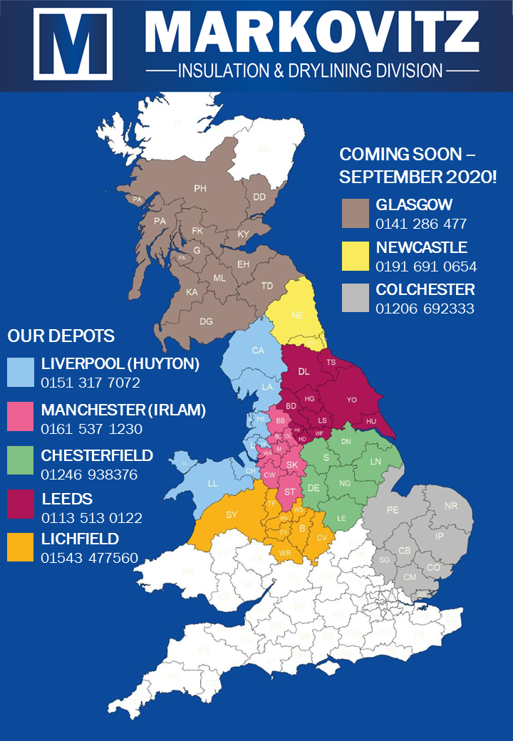 MarkovitzLtd's tweet photo. Delighted to announce that alongside Glasgow Insulation & Drylining we are opening a further TWO depots!
Newcastle & Colchester also opening in September, more details & official opening dates (plus available jobs) to follow!
#Markovitz #Insulation #Drylining #newdepot https://t.co/CR7zzaTwJ2