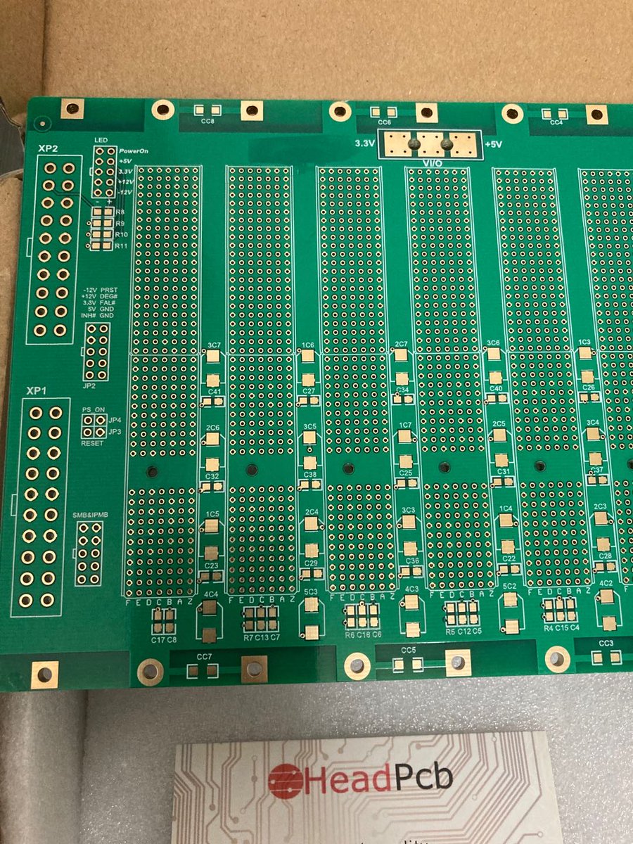 HeadpcbOfficial's tweet photo. 5.2mm board thickness,4 OZ copper for 6 layers,72 hours qucik turn ptototype, ready to ship to USA. #Headpcb #PCB #FPC #PCBmanufacturing #PCBprototype https://t.co/brnozNEyc2