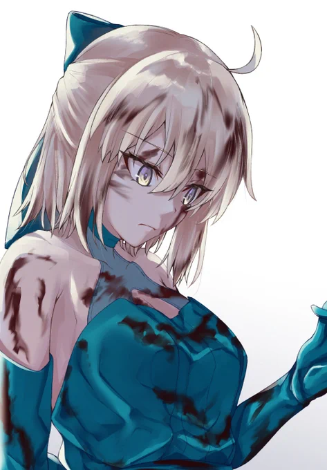 「・・・せっかくマスターに頂いたドレスだったのに」
#FGO #FateGO 