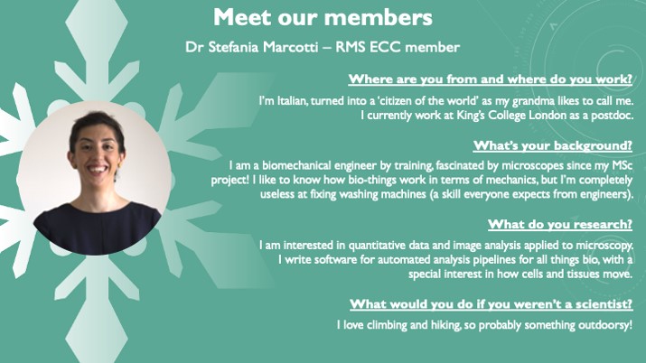 Meet RMS Early Career Committee Member Dr Stefania Marcotti @lankylaste !