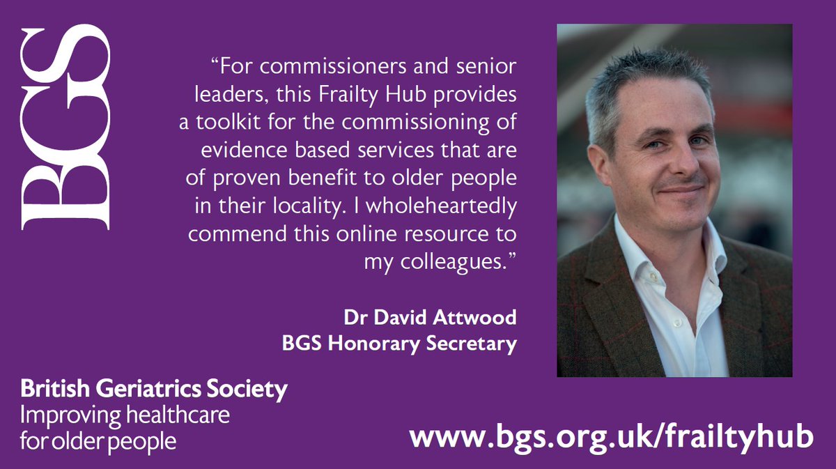 GeriSoc's tweet photo. "The presence of #frailty has a profound impact in terms of managing patient goals, maintenance of medications, optimisation of long term conditions and advance care planning. I wholeheartedly commend the #FrailtyHub to my colleagues.” @DavidAttwood12 https://t.co/IAJyDFLjnw https://t.co/JsM08F3RNm