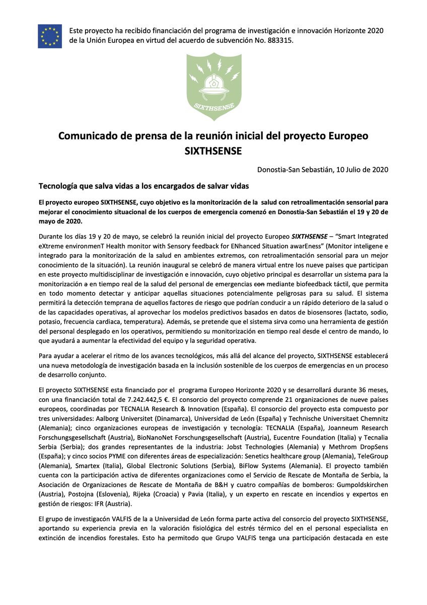 FcafdLeon's tweet photo. ¿Conoces el proyecto #sixthsenseProject? La @unileon participa de la mano de nuestro profesor Dr. J.A. Rodríguez Marroyo de @VALFISunileon
Descúbrelo en https://t.co/nCXrZS2hq6
#shixthsenseH2020 #H2020 #EUfunded #SecurityUnion https://t.co/TAhxsu1i9J