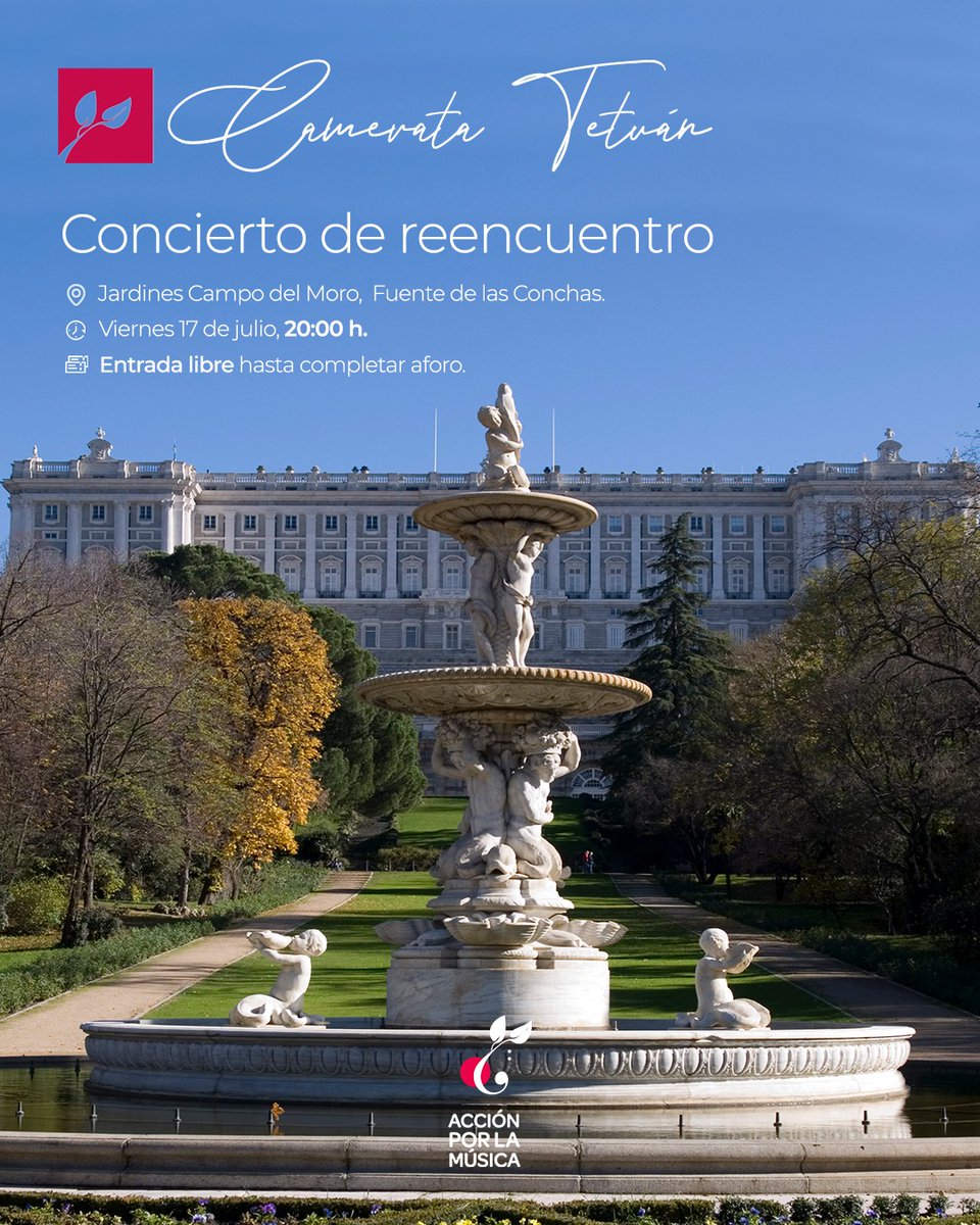 🥳🥳🥳 ¡Llegó el GRAN DÍA! El regreso a los escenarios de la #CamerataTetuán en un lugar tan hermoso como los jardines de Palacio Real. 
(Sigue hilo 👇) <a href="/PatrimNacional/">Patrimonio Nacional</a> <a href="/Summummusic/">Summum Music</a>