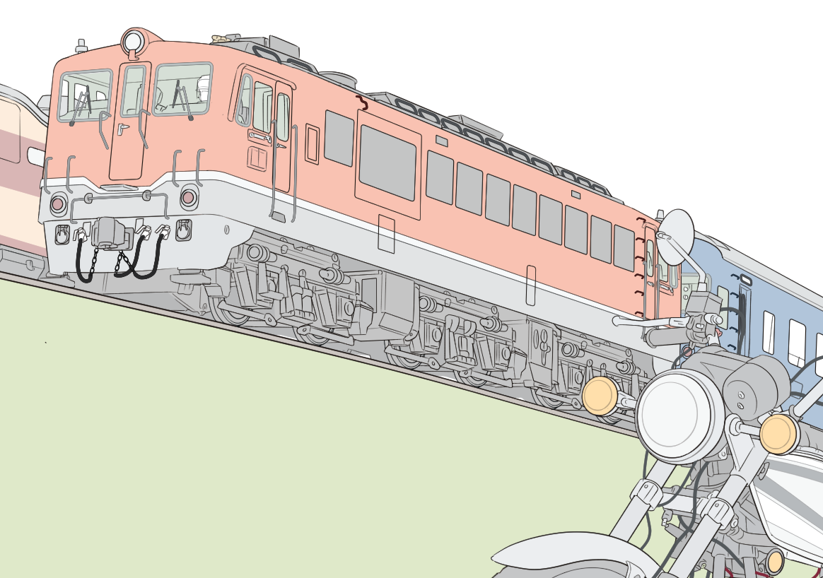 鉄道イラストがご無沙汰になってるので 気合いを入れて描いていきます 凸型じゃない みけらんのイラスト