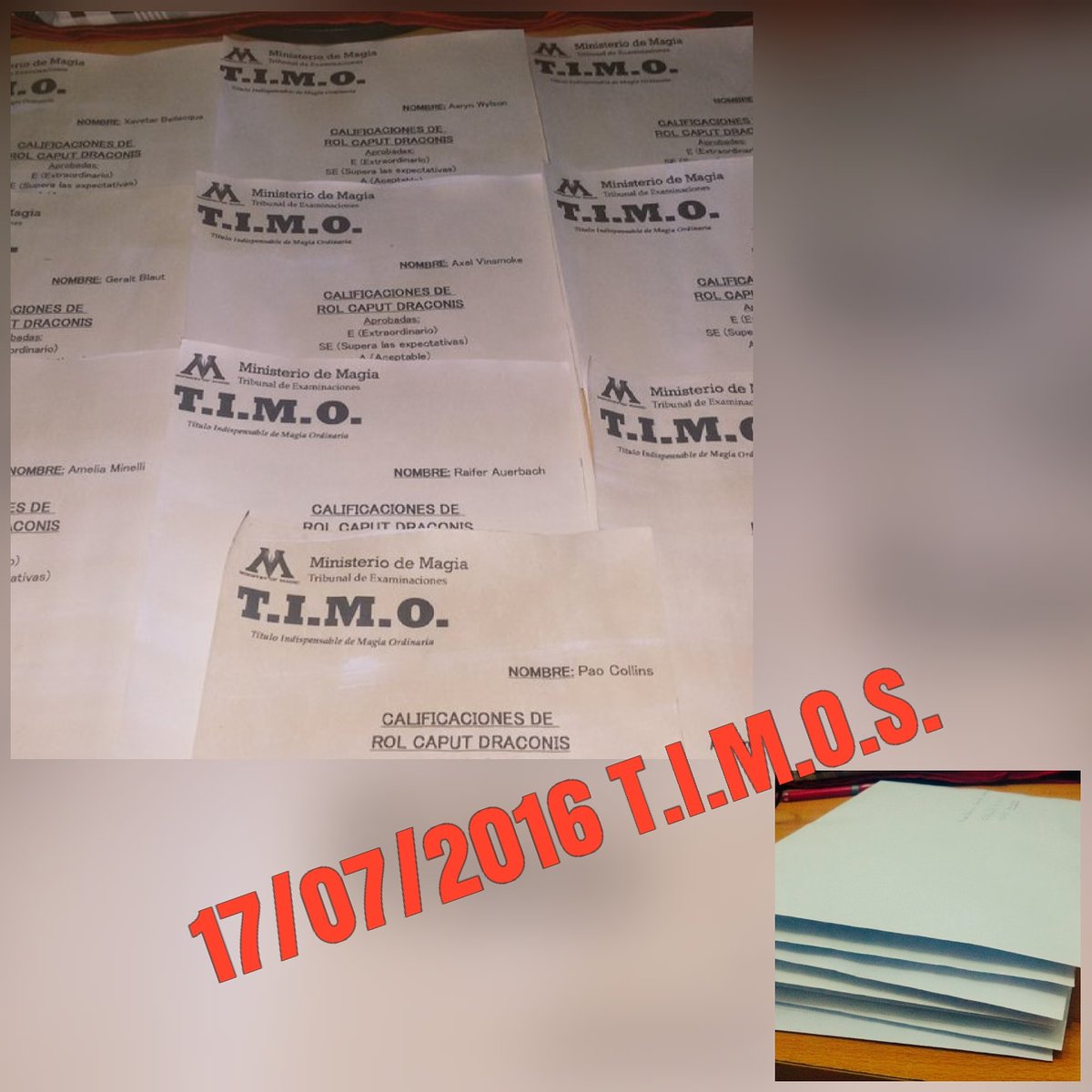 #AccioRecuerdos ¿Sabéis qué es? Las notas de TIMOS que celebramos en nuestra segunda temporada, cuando nuestros jóvenes alumnos acababan 5° en el 2016. Sí, hoy hace ya 4 años de ello!! 
#harrypotterfansbarcelona #quintocurso #Hogwarts #gymkana #rol #CaputDraconis #hpfsbarcelona