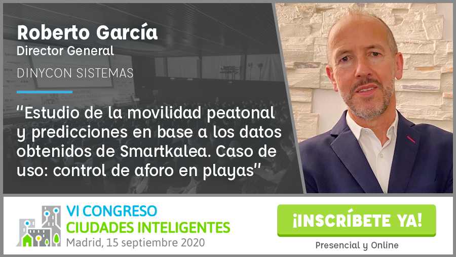 CongresoCI's tweet photo. Ponencia Roberto García @DinyconSistemas "Estudio #MovilidadPeatonal y predicciones en base a los datos obtenidos de #Smartkalea Caso de uso: control aforo en playas" en #CongresoCI6 15 septiembre presencial/online en @LaNaveMadrid Organiza @grupotecmared https://t.co/haE3yPnQEv https://t.co/KASuDQ7PTh
