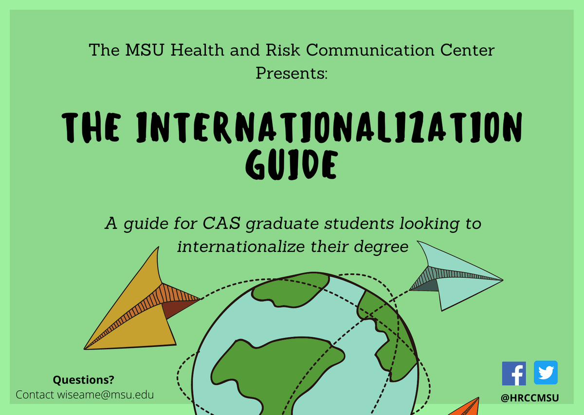 HRCCMSU's tweet photo. MSU HRCC is proud to share the 2020-2021 Internationalization Guide and continue the tradition of creating global communicators and providing students with a resource to continue this legacy. Access the guide at https://t.co/LlKHNYWkGR #InternationalizationGuide2020 #CAS #MSU https://t.co/AYIsX9ayrp
