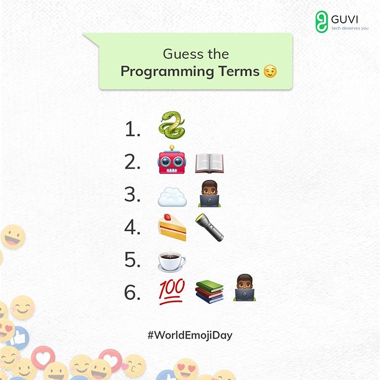 shankar27517970's tweet image. #EmojiCode #WorldEmojiDay