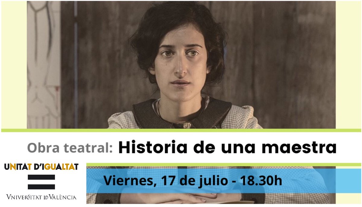 CICELI_UV's tweet photo. Pase privado/Private pass

Adaptación de la novela de J.Aldecoa
Vida de una maestra de 1920 hasta la Guerra Civil. Pobreza, ignorancia y opresión

Adaptation of the novel by J.Aldecoa
Story of a teacher from the 1920s until the Spanish Civil War. Poverty, ignorance and oppression https://t.co/236sPcredL