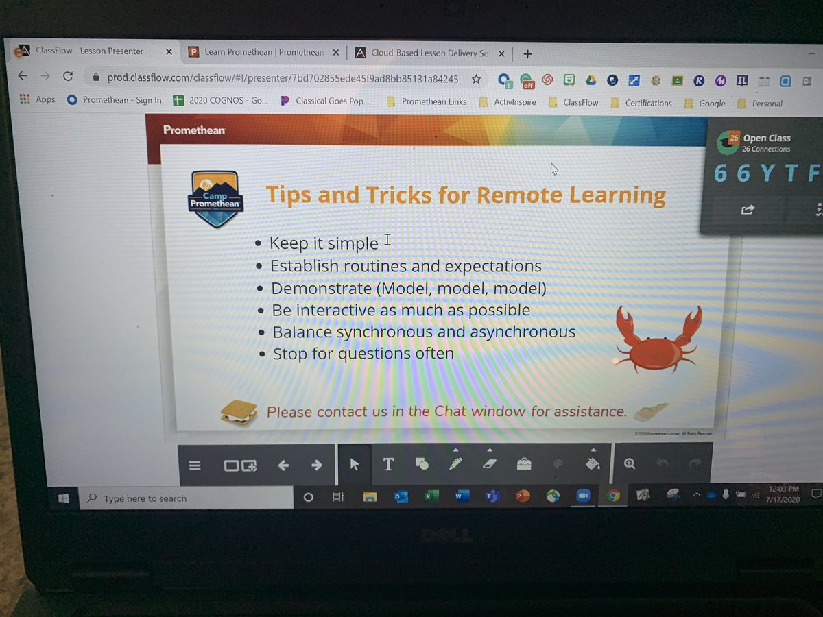 Tips we know as educators but always need reminded of!  Thanks @LearnPromethean #CampPromethean20