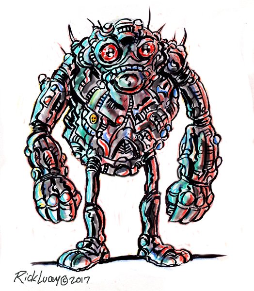 Thedocbot's tweet photo. A robot a day will keep the mad scientist away! Cheers! #robot #robotart #characterdesign #drawrick #drawing #digitalcolor #create #scfifriday #scifiart #fridaymorning https://t.co/EuNrfxWUN8