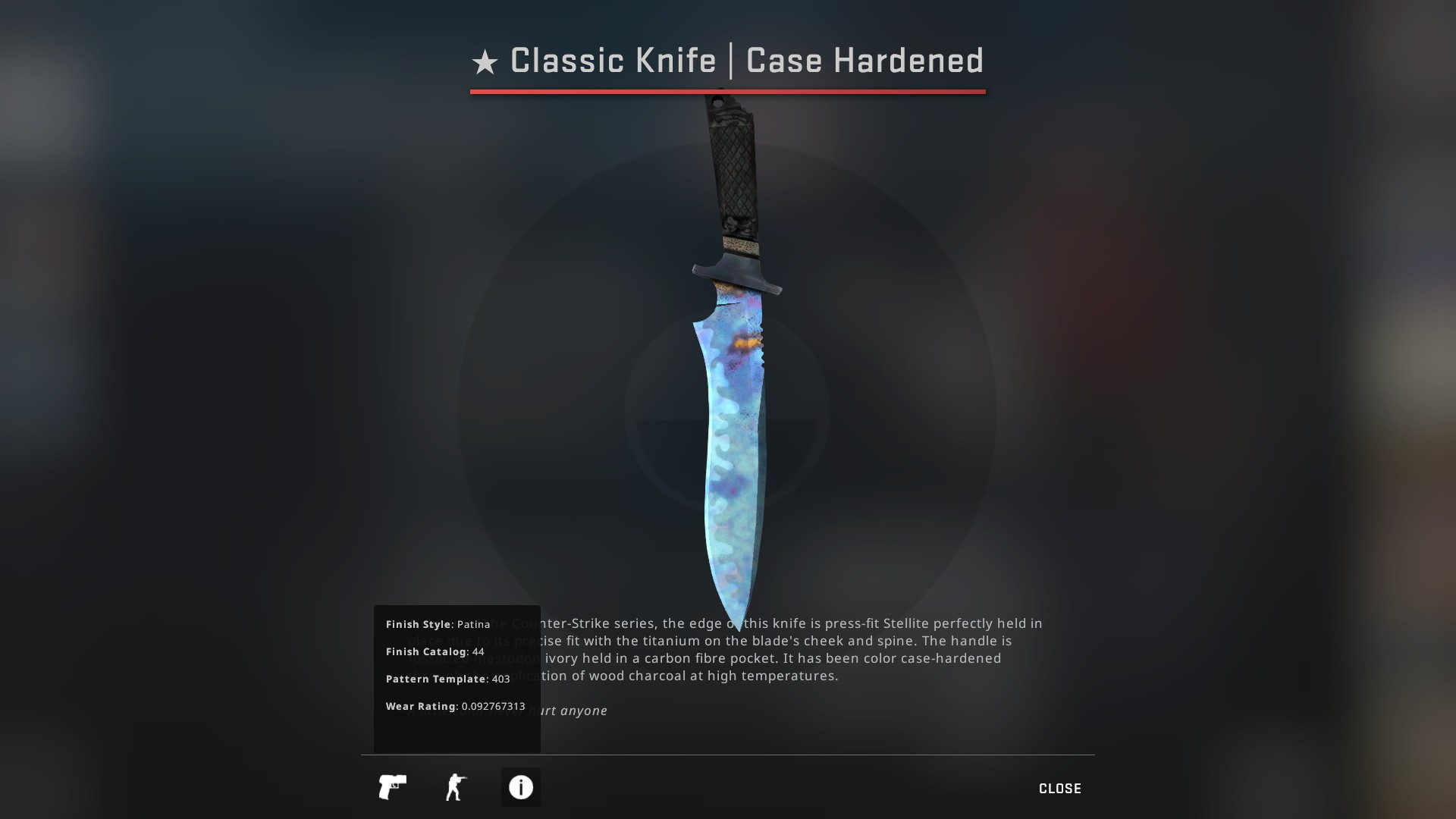 ohnePixel on Twitter "A second 1 pattern classic knife blue gem got