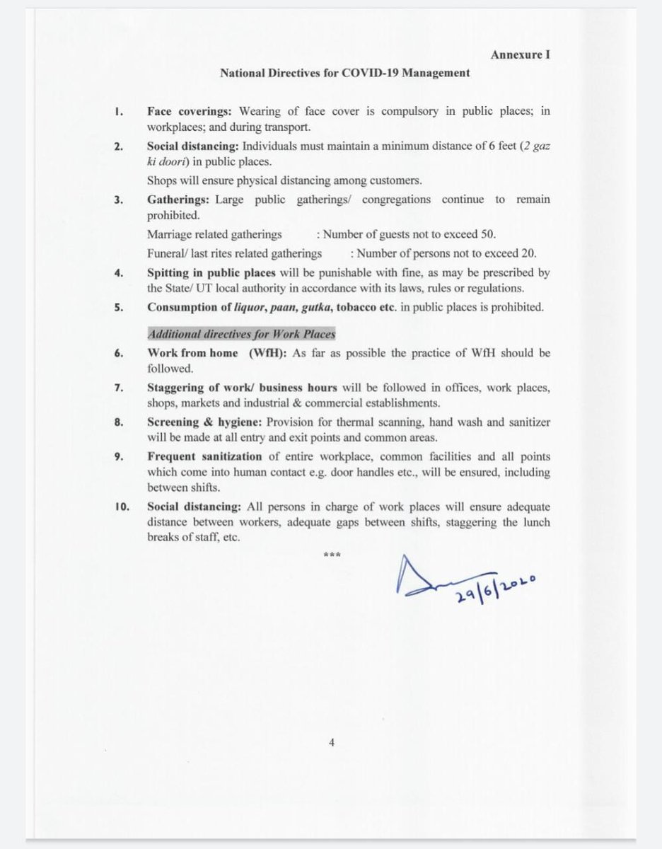 NOW on 26.6.20 GPCB published 3rd notice scheduling PH on 28.7.20 in violation of MHA Unlock-1 Guidelines which prohibits all gatherings except marriage & cremations and directs states to not dilute the guidelines in any manner (6/7)  @jayashreenandi  https://www.hindustantimes.com/india-news/public-hearings-on-crucial-infrastructure-projects-compromised-due-to-pandemic/story-tNFni2lJU3qXk1X1BIznLL.html